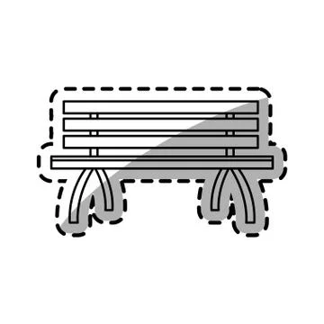 Park bench icon Illustrazione stock