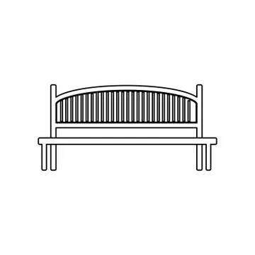 Park bench icon Illustrazione stock