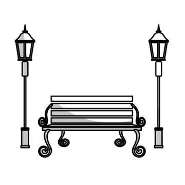 Park bench icon image Illustrazione stock