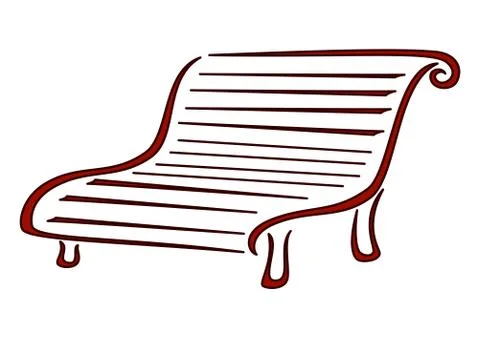 Park bench Stock Illustration