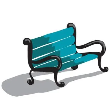 Park bench Stock Illustration