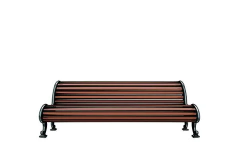 Park bench isolate on white background Stock Illustration