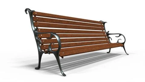 Park Bench Isolated Illustrazione stock