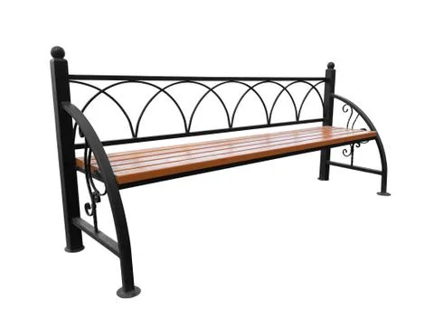 Park bench isolated Stock Photos