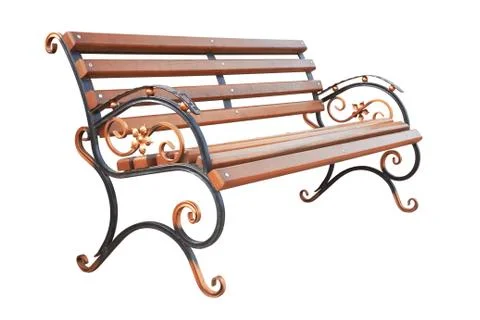 Park bench isolated Foto stock