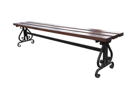 Park bench isolated Stock Photos
