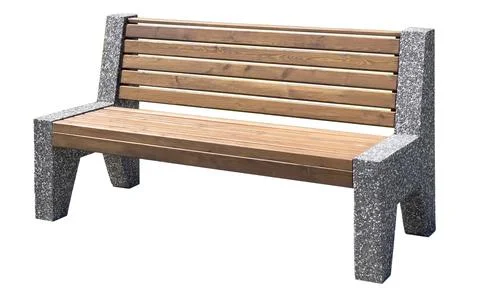 Park bench isolated Stock Photos