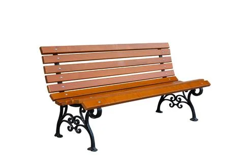 Park bench Isolated on white background Stock-Fotos