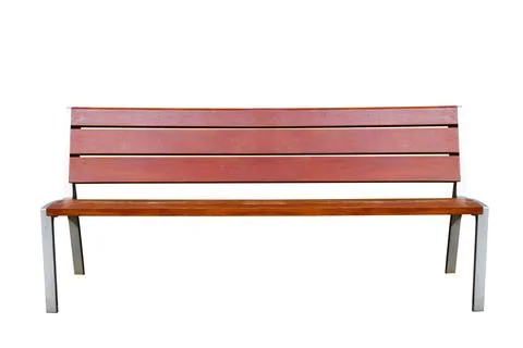 Park bench isolated on white background Stock Photos