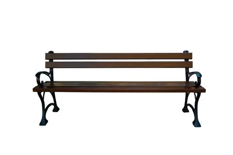 Park bench isolated on white background Stock Photos