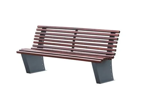 Park bench isolated on white background Stock Photos