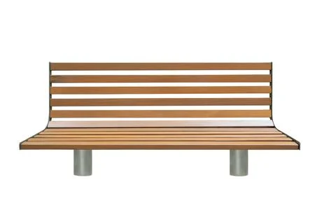 Park bench isolated on white background. outdoor furniture Stock Photos