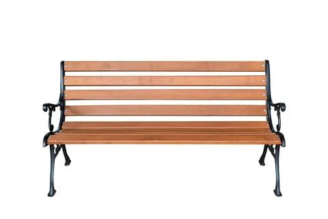 Park bench isolated on white background. outdoor furniture Stock-Fotos