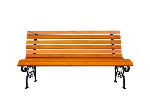 Park bench isolated on white background Stock Photos