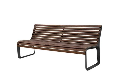 Park bench isolated on white background. outdoor furniture Stock Photos