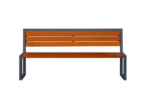 Park bench isolated on white background. outdoor furniture Stock Photos