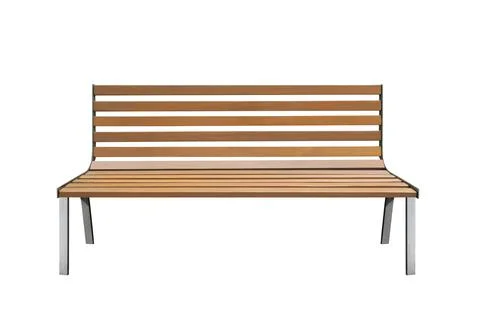 Park bench isolated on white background. Stock Photos