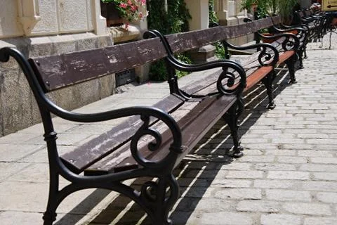 Park bench. Stockfoto's