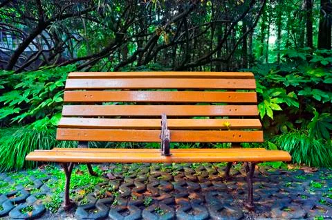 Park bench Stock Photos