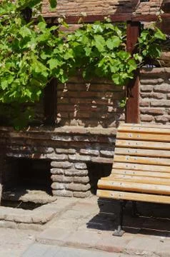 Park bench 스톡 사진