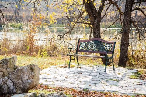 Park bench Stock Photos