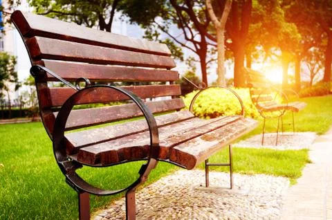 Park bench Foto stock