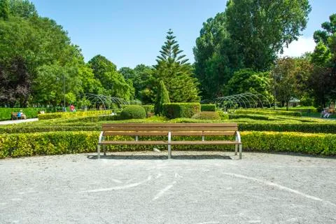 Park with bench Stock Photos