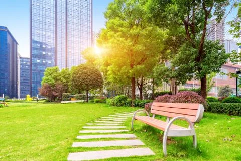 Park bench Stock Photos