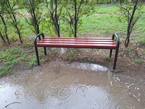 A park bench Stock Photos