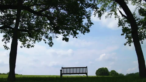 Park Bench Silhouette Stock Footage 68943164