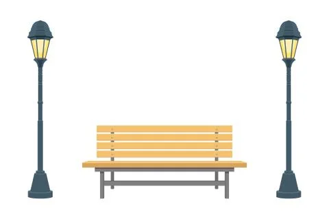 Park bench vector design illustration isolated on white background Stock Illustration