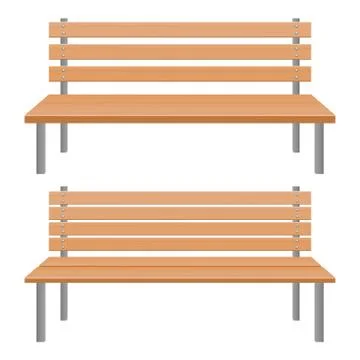 Park bench vector design illustration isolated on white background Stock Illustration
