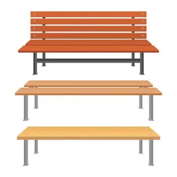 Park bench vector design illustration isolated on white background Stock Illustration