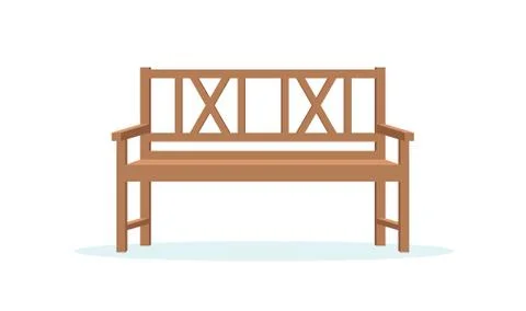 Park bench vector illusration in flat style 스톡 일러스트