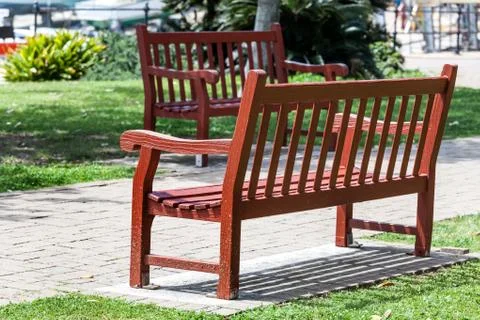 Park benches Stock Photos