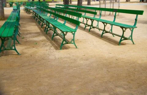 Park benches Stock Photos