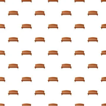 Park benches repeating pattern on white background Illustration