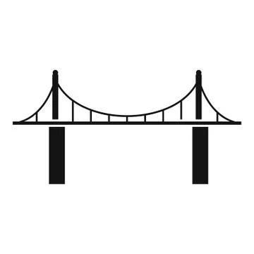 Park bridge icon, simple style Ilustración de archivo