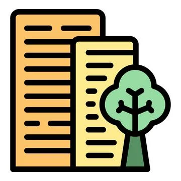 Park building house icon vector flat Ilustración de archivo