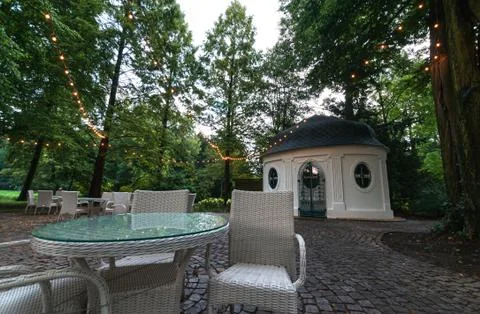 The park in the centre of Pszczyna Stock Photos