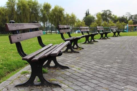 Park chairs Stock Photos