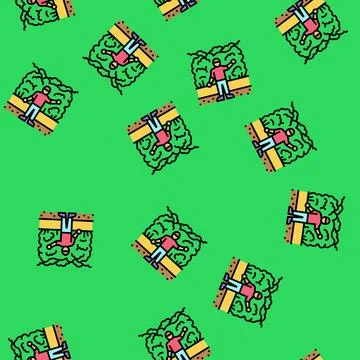 Park child fun vector seamless pattern Illustrazione stock