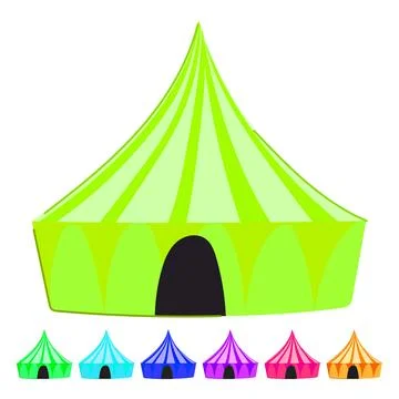 Park circus tent vector cartoon graphic Illustration