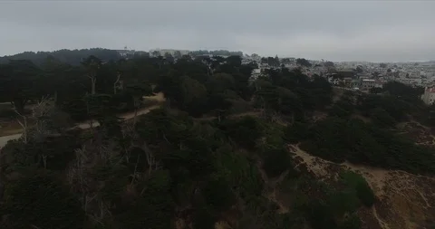 Park with City in background Stock Footage 96392133