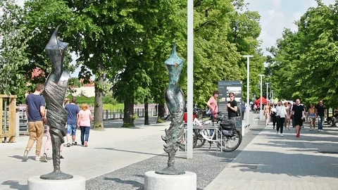 Park in the city Stock Footage 89860362