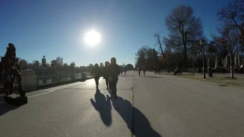 Park in the city of Madrid Stock Footage 101430612