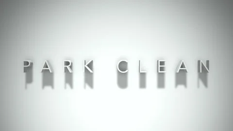 Park clean 3D title animation with shadows on a white background Stock Footage 297797633