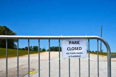 Park Closed SIgn Foto stock