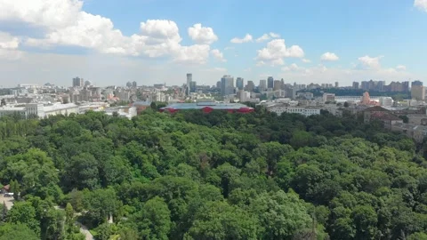 Park Clouds Cityscape Stock Footage 156654073