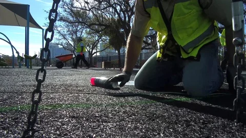 Park Construction Stock Footage 89764945